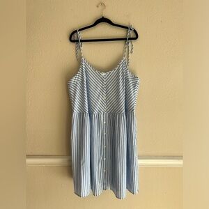Levi’s striped cotton blend ajustable straps mini dress size XLarge